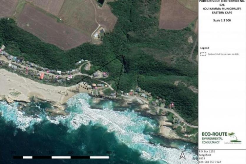 Locality map of Erf 8 Konkiebaai.